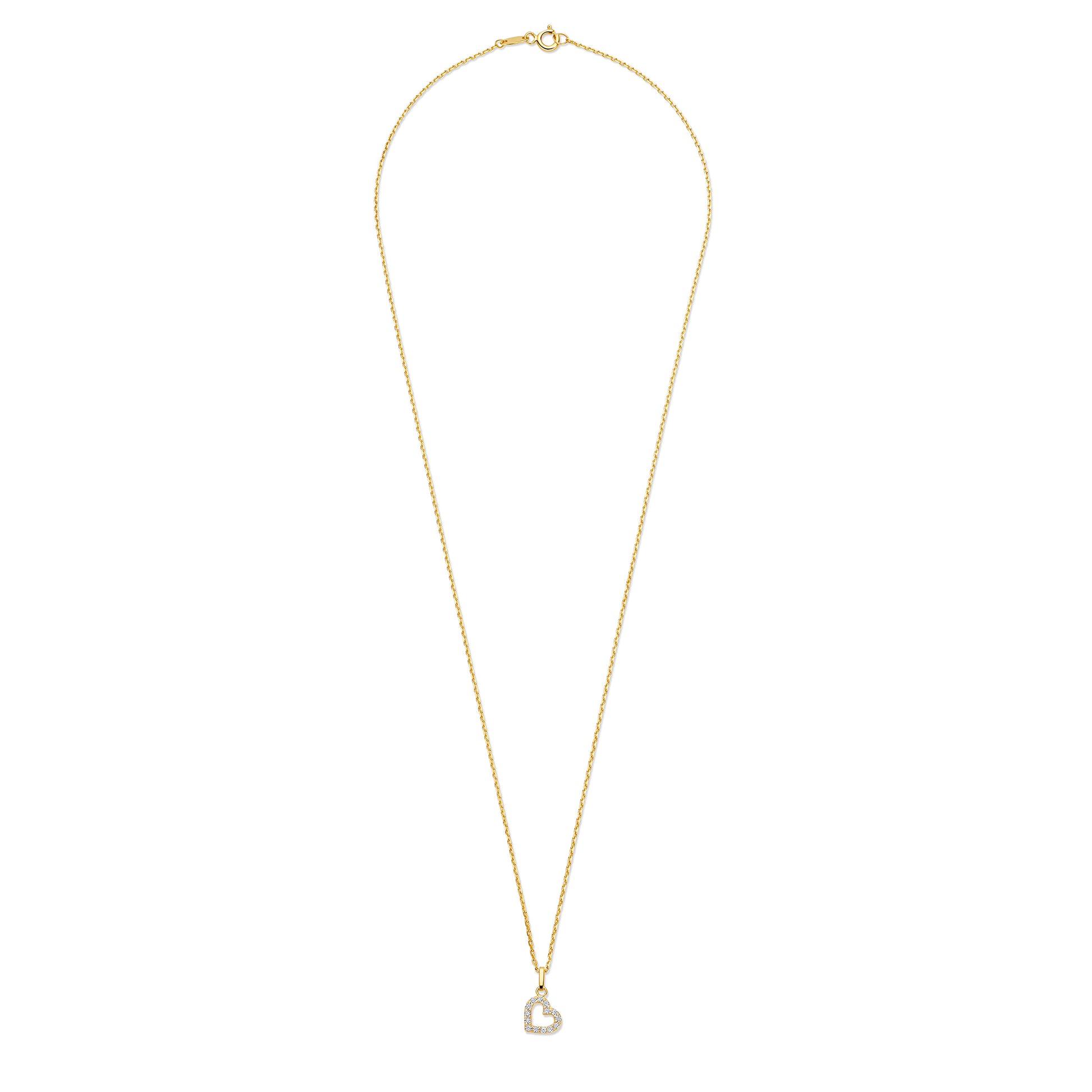 Monte Napoleone Valentina 9 karat gold necklace with zirconia stone - Beloro jewels