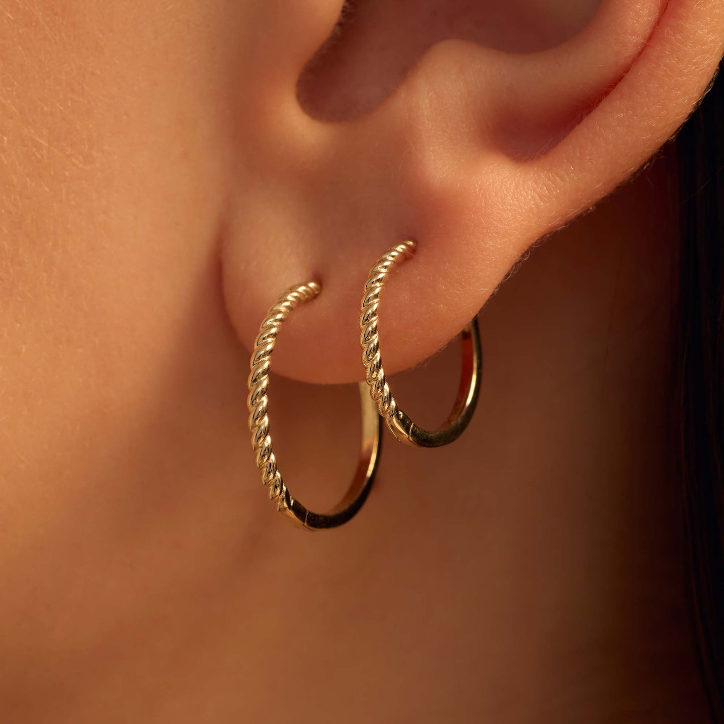Regalo d'Amore 9 karat gold hoop earrings gift set - Beloro jewels