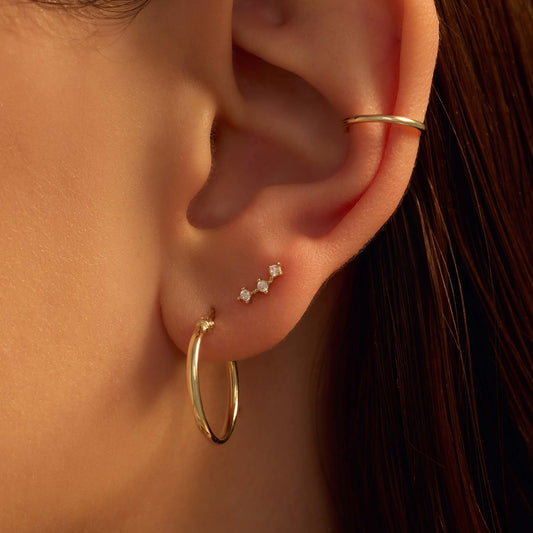 Navigli Alani 9 karat gold ear cuff - Beloro jewels