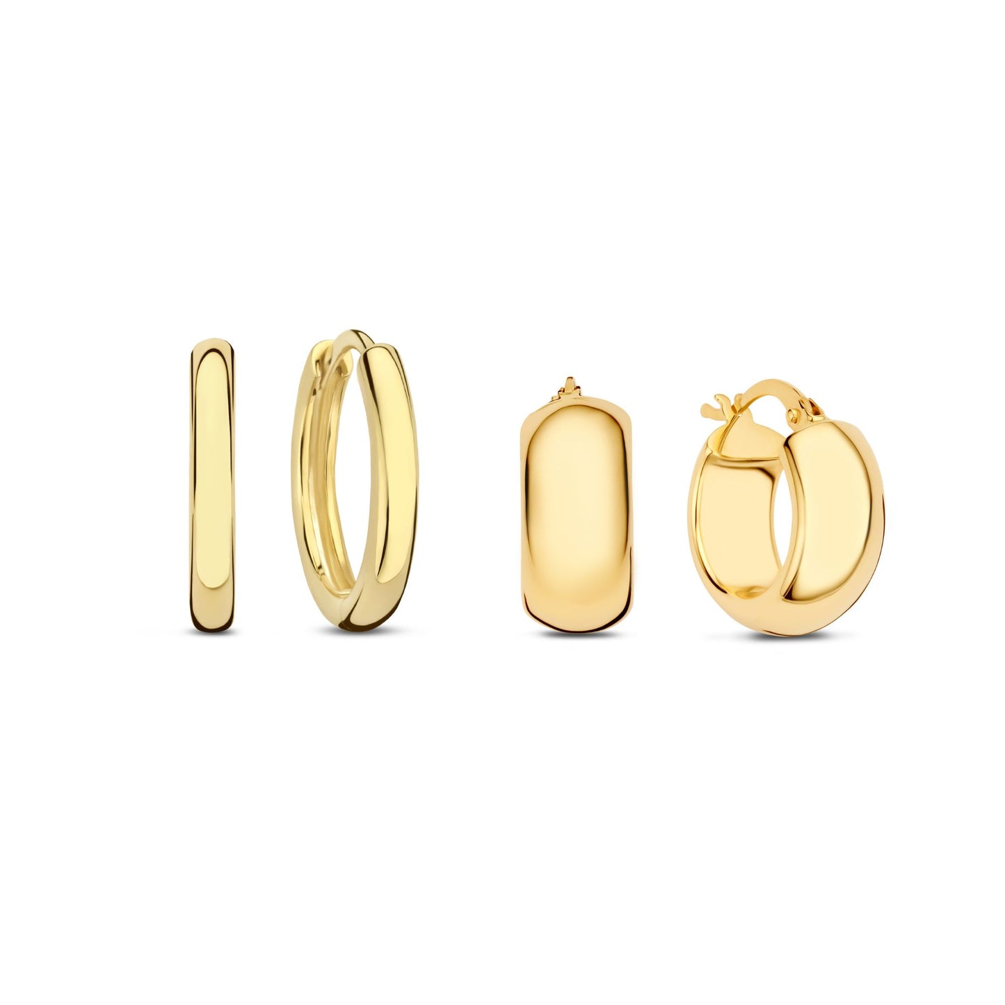Regalo d'Amore 9 karat gold hoop earrings gift set - Beloro jewels