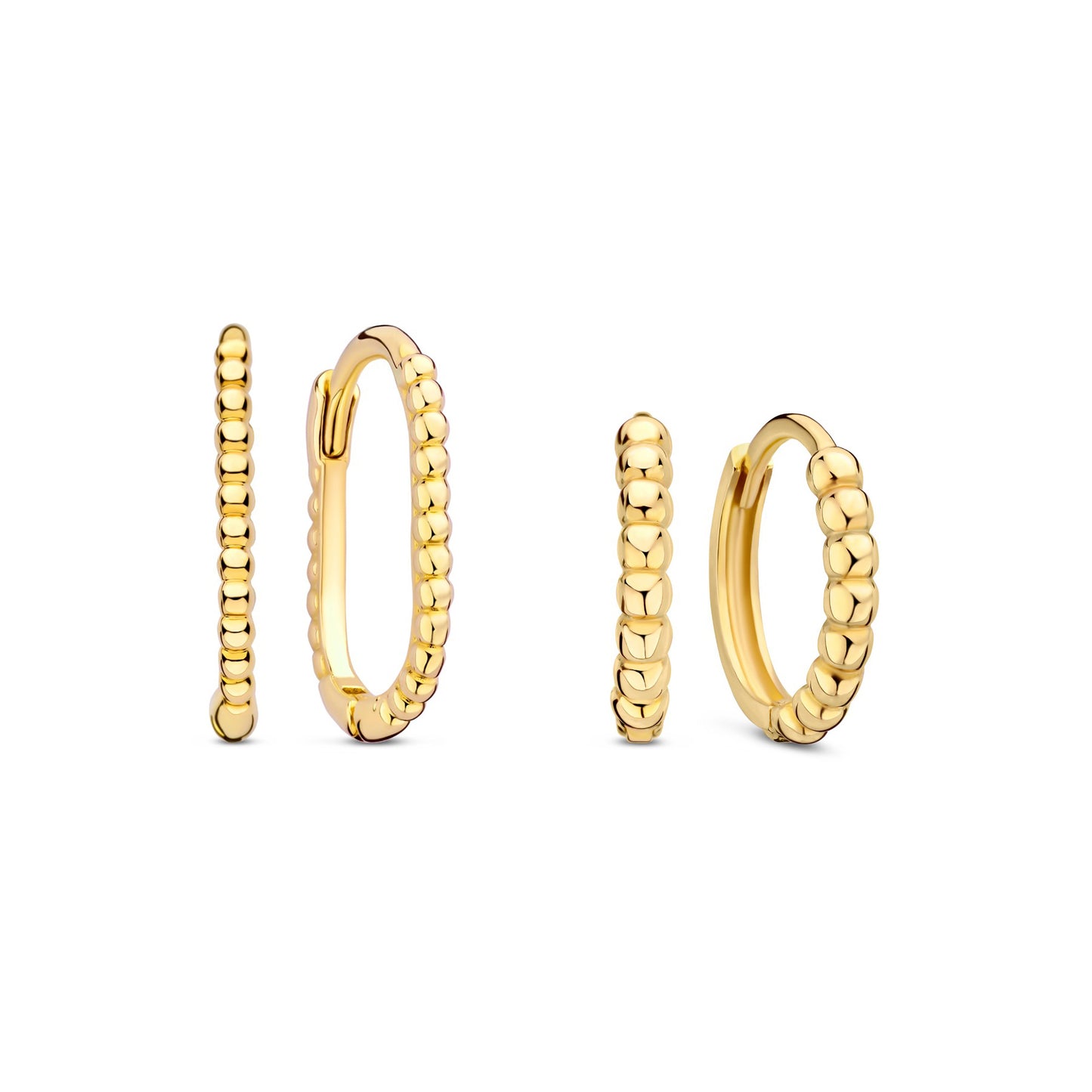 Regalo d'Amore 9 karat gold hoop earrings gift set - Beloro jewels