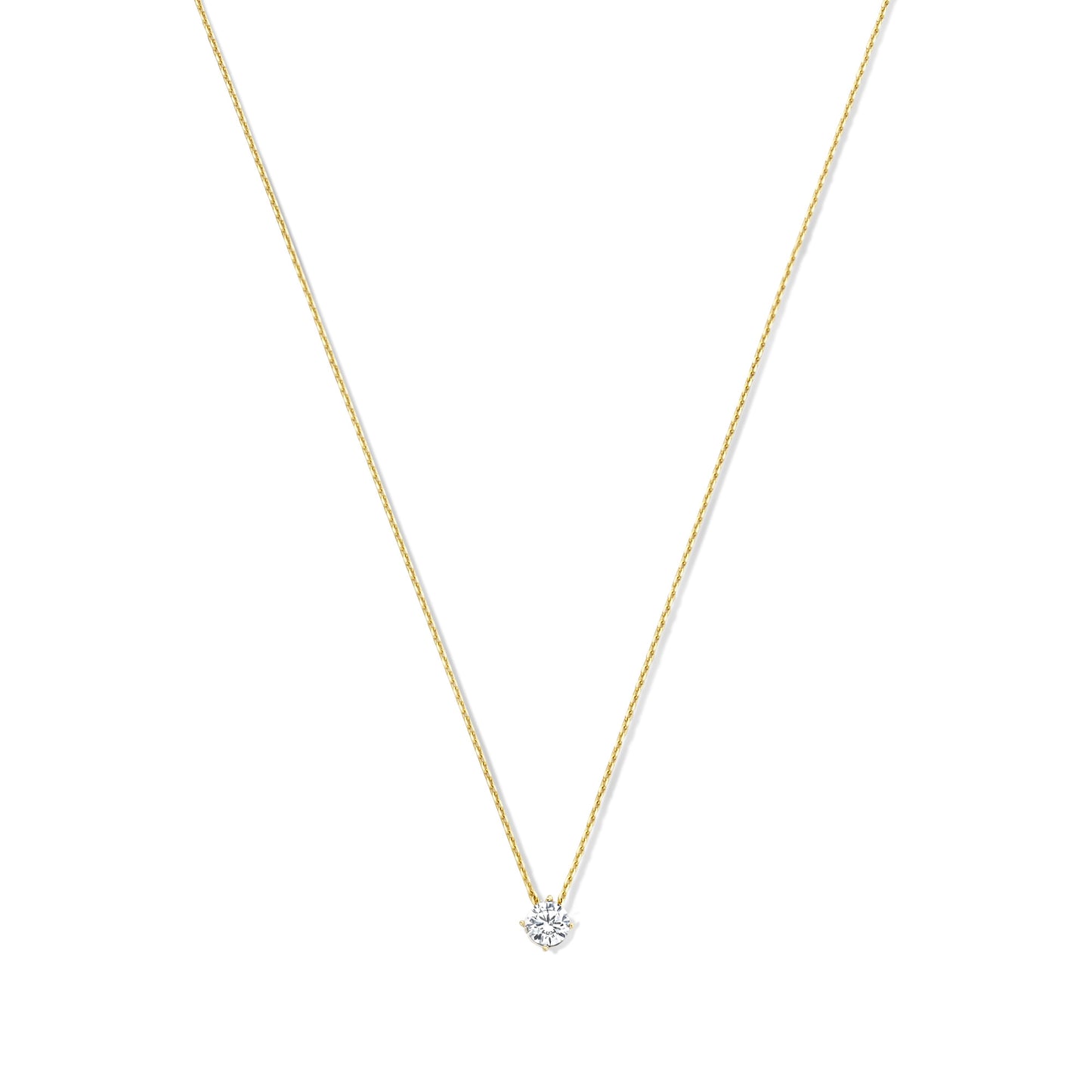 Regalo d'Amore 9 karat gold necklace and ear studs gift set with zirconia - Beloro jewels