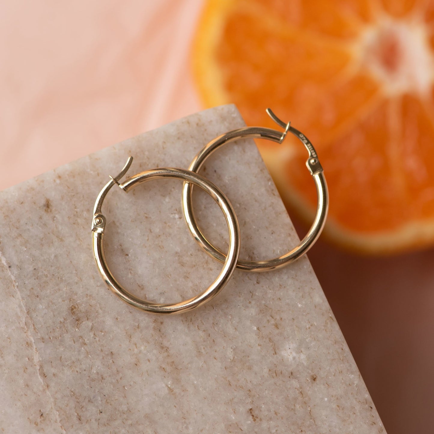 La Rinascente Chiara 9 karat gold hoop earrings (15 mm) - Beloro jewels