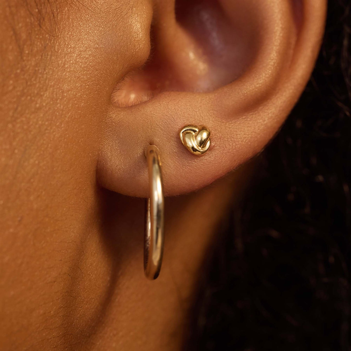 Regalo d'Amore 9 karat gold earring set with knot - Beloro jewels
