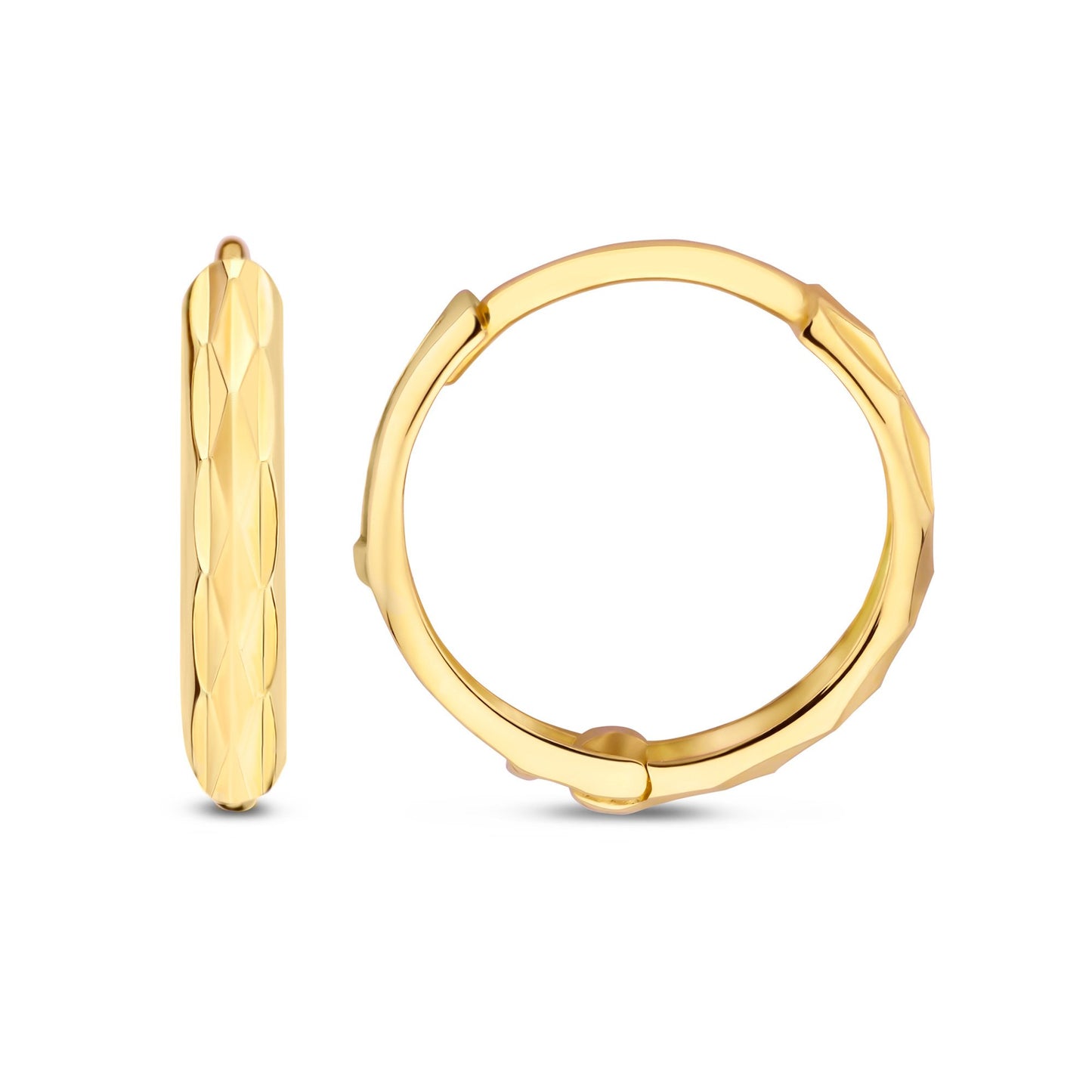La Rinascente Emma 9 karat gold hoop earrings (9 mm) - Beloro jewels