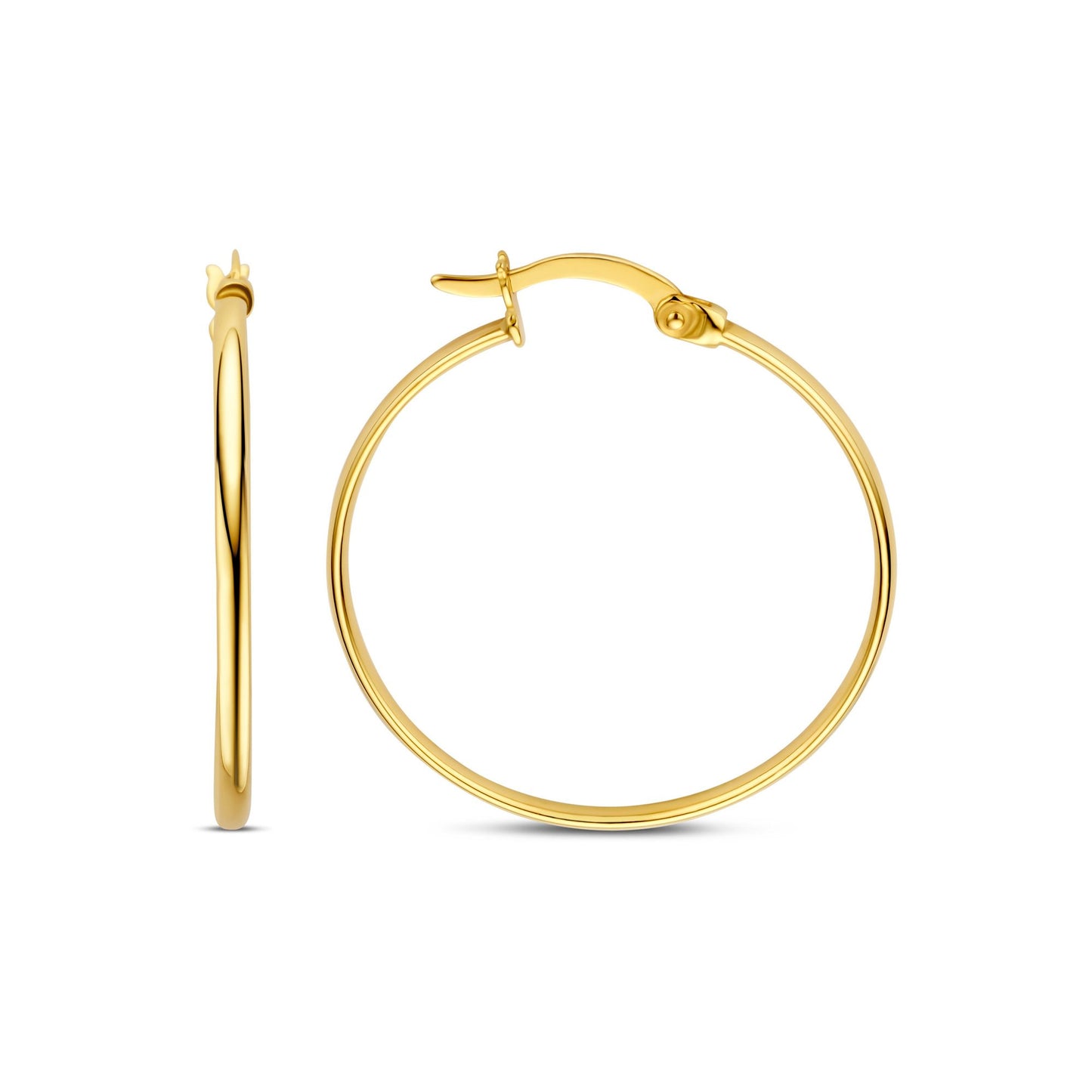 La Rinascente Inis 9 karat gold hoop earrings (27 mm) - Beloro jewels