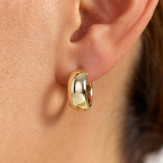 Della Spiga Susana 9 karat gold hoop earrings (10 mm) - Beloro jewels