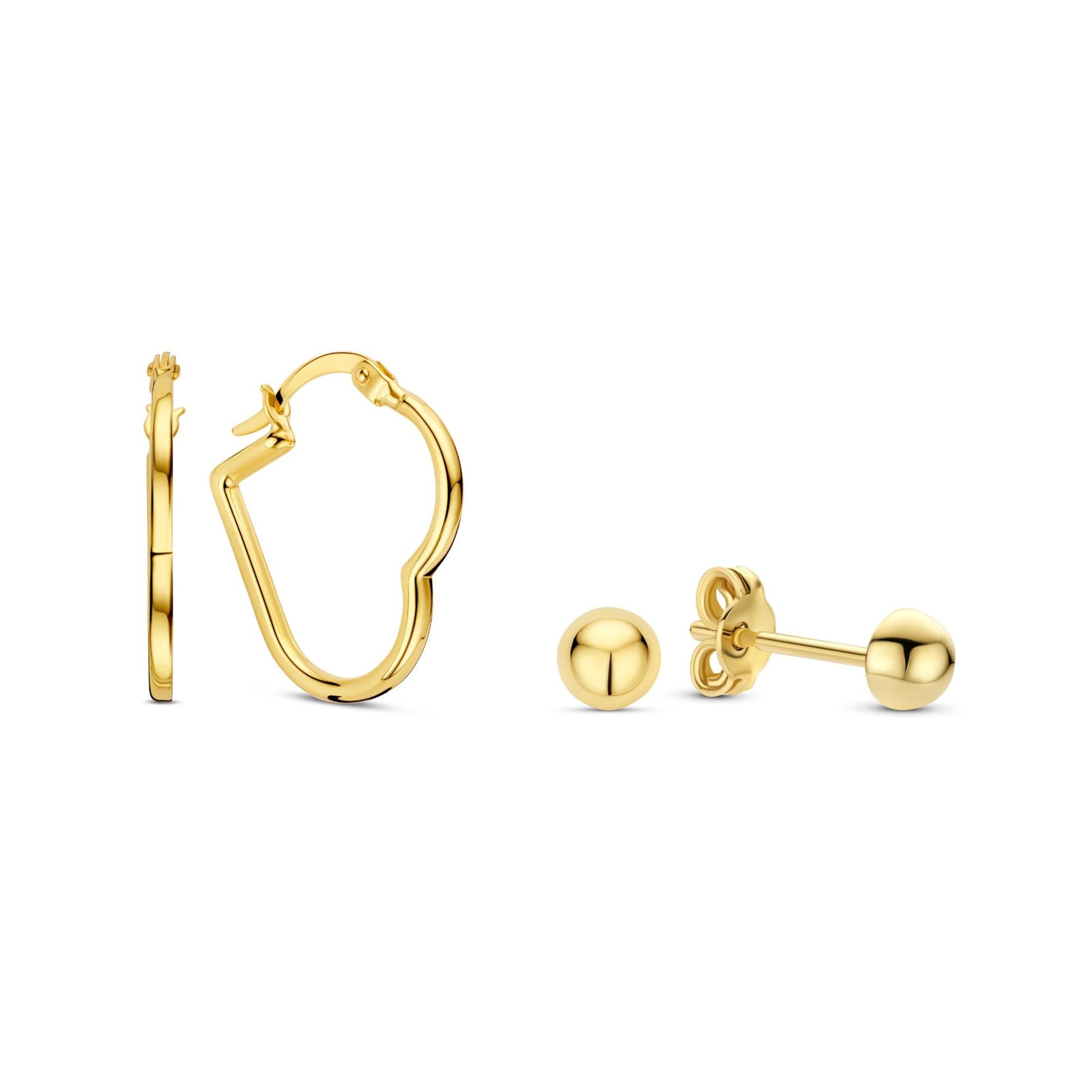 Orecchini donna a forma di cuore in oro 9kt 30508-9KT Orecchini donna a forma di cuore in oro 9kt 30508-9KT