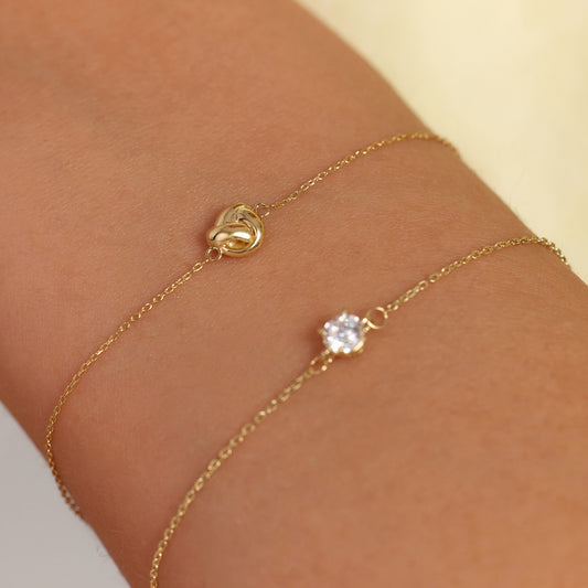 Della Spiga Emilia 9 karat gold bracelet with knot - Beloro jewels