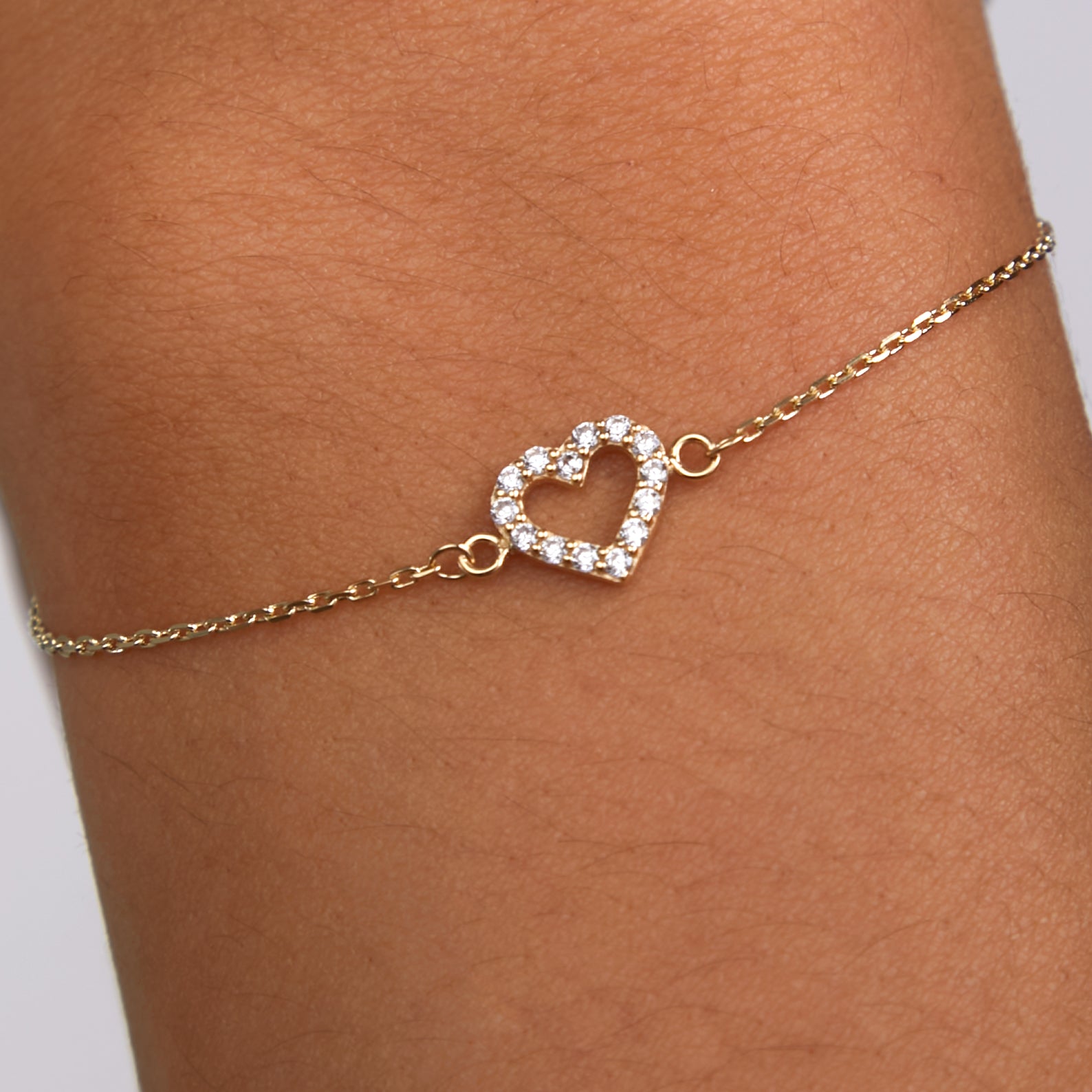 Monte Napoleone Valentina 9 karat gold bracelet with zirconia stone - Beloro jewels