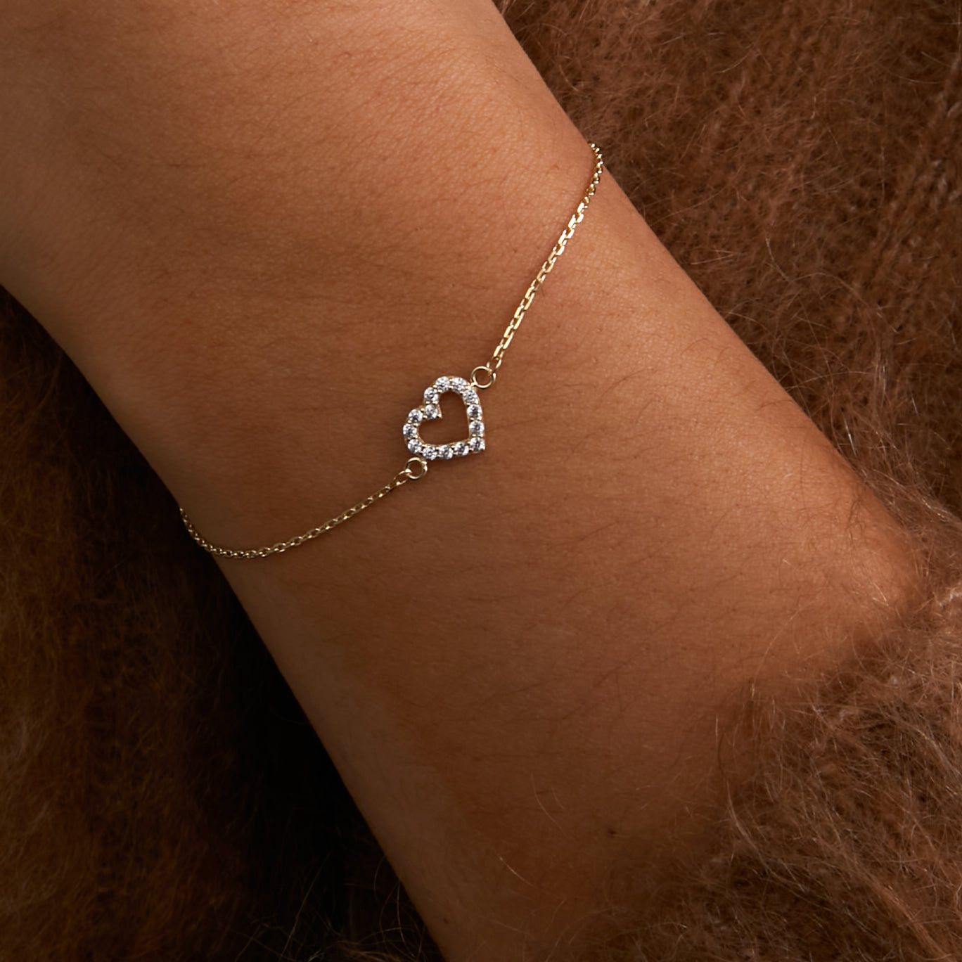 Monte Napoleone Valentina 9 karat gold bracelet with zirconia stone - Beloro jewels