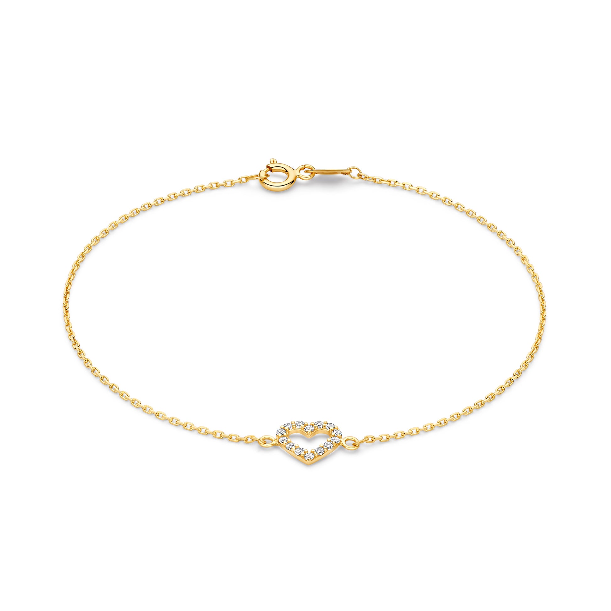 Monte Napoleone Valentina 9 karat gold bracelet with zirconia stone - Beloro jewels