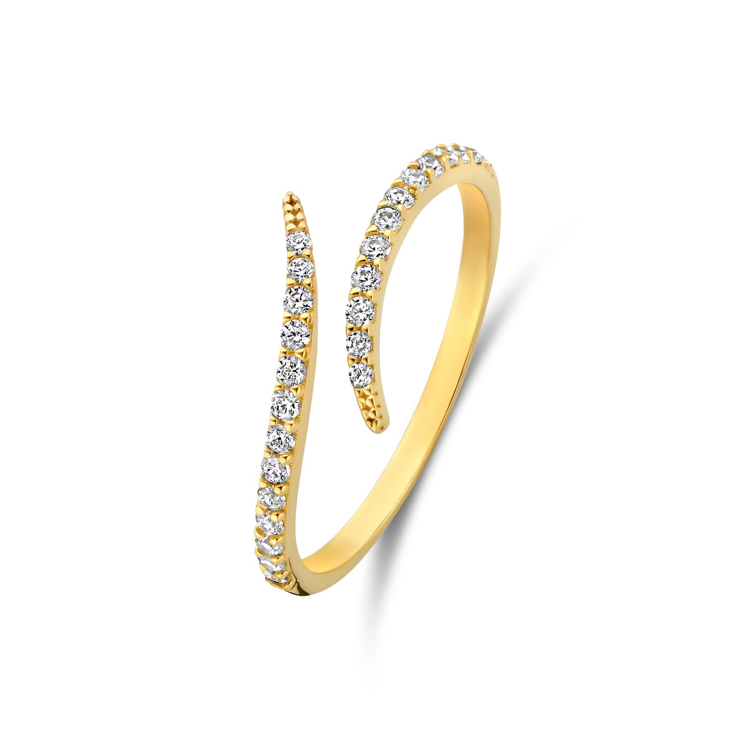 Monte Napoleone Stella 9 karat gold ring with zirconia - Beloro jewels