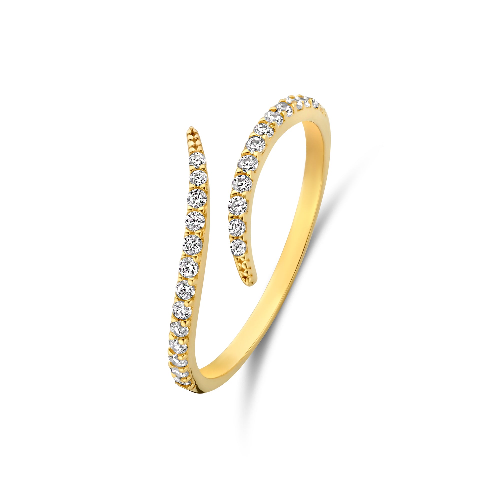 Monte Napoleone Stella 9 karat gold ring with zirconia - Beloro jewels