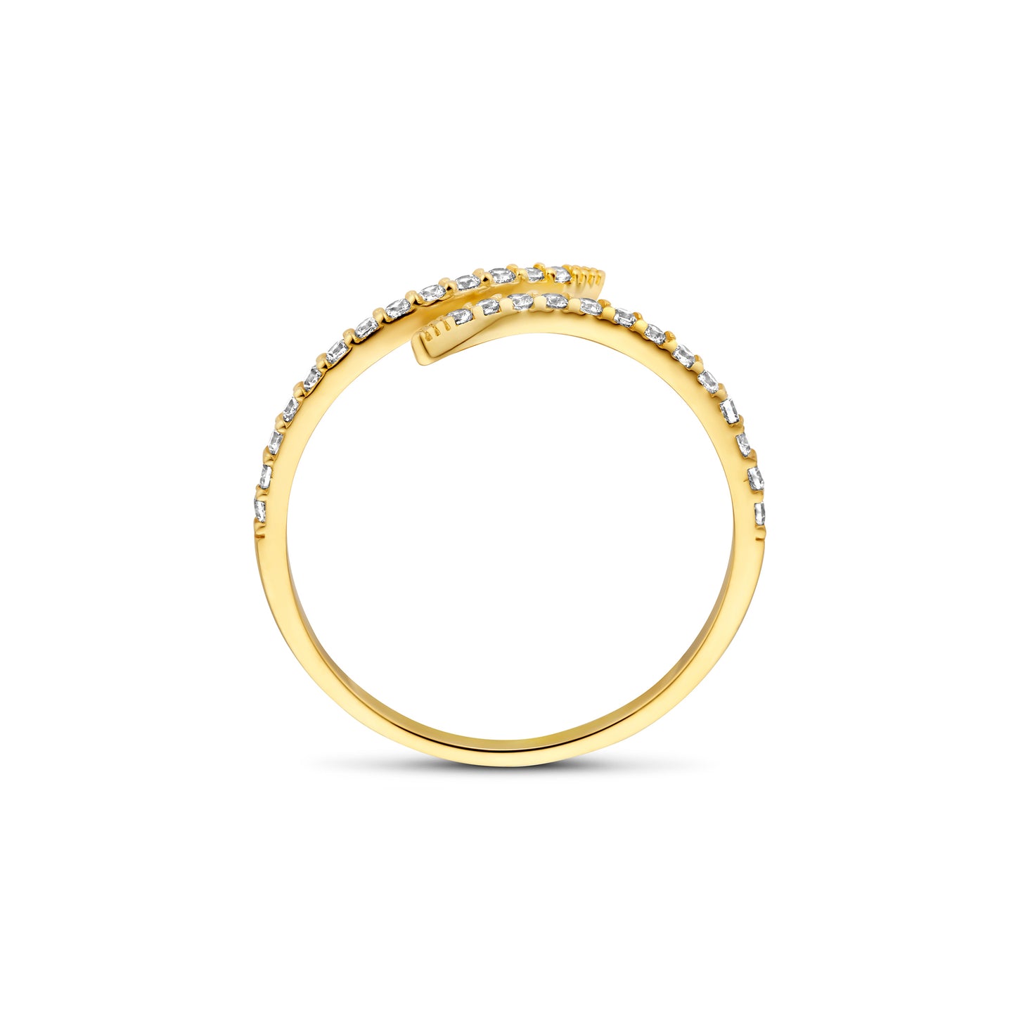 Monte Napoleone Stella 9 karat gold ring with zirconia - Beloro jewels