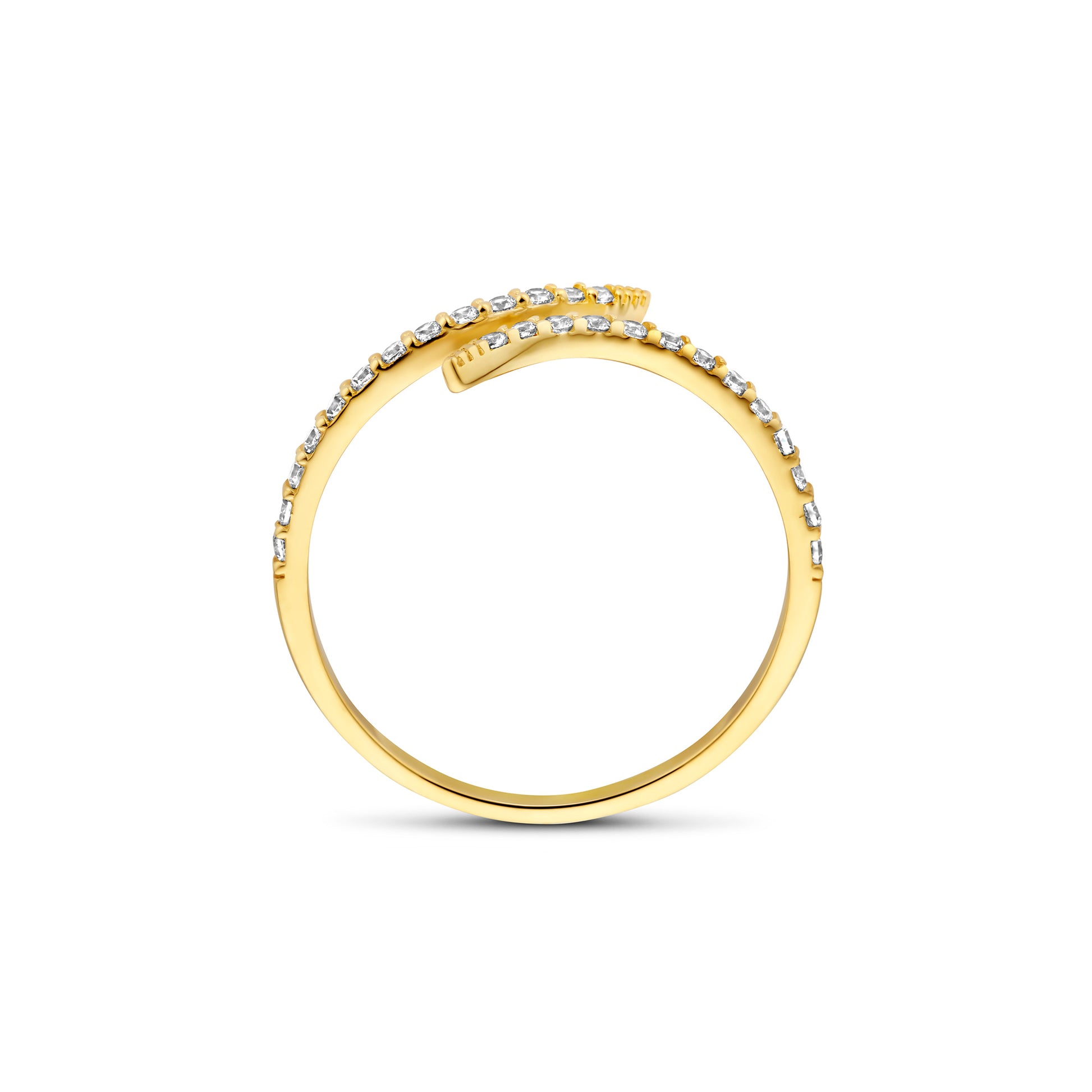 Monte Napoleone Stella 9 karat gold ring with zirconia - Beloro jewels
