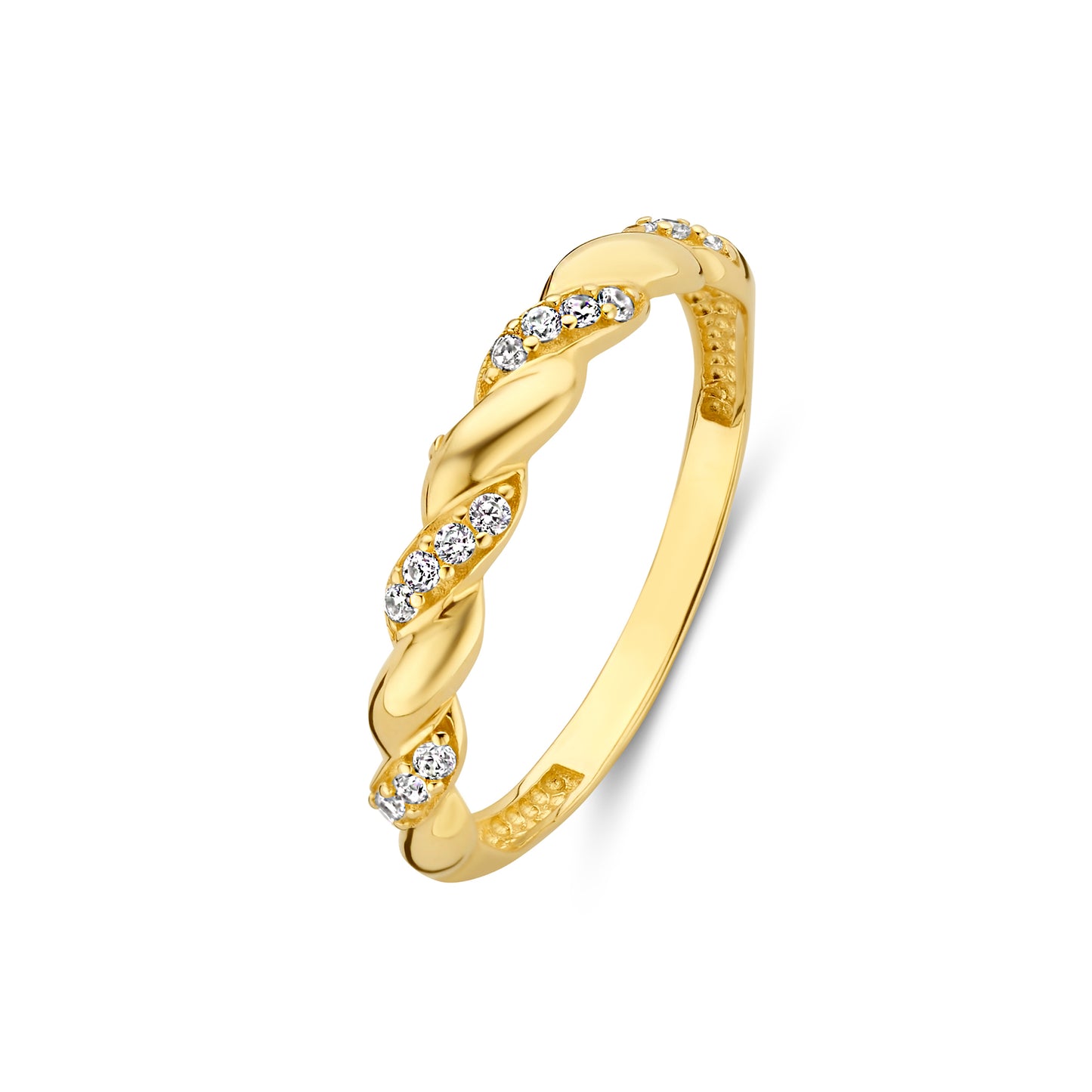 Monte Napoleone Stella 9 karat gold ring with zirconia - Beloro jewels