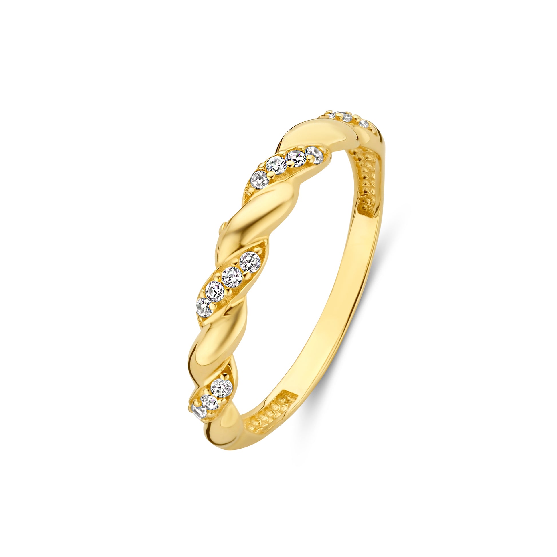 Monte Napoleone Stella 9 karat gold ring with zirconia - Beloro jewels