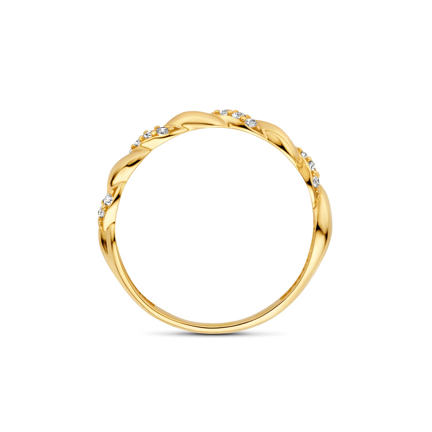 Monte Napoleone Stella 9 karat gold ring with zirconia - Beloro jewels