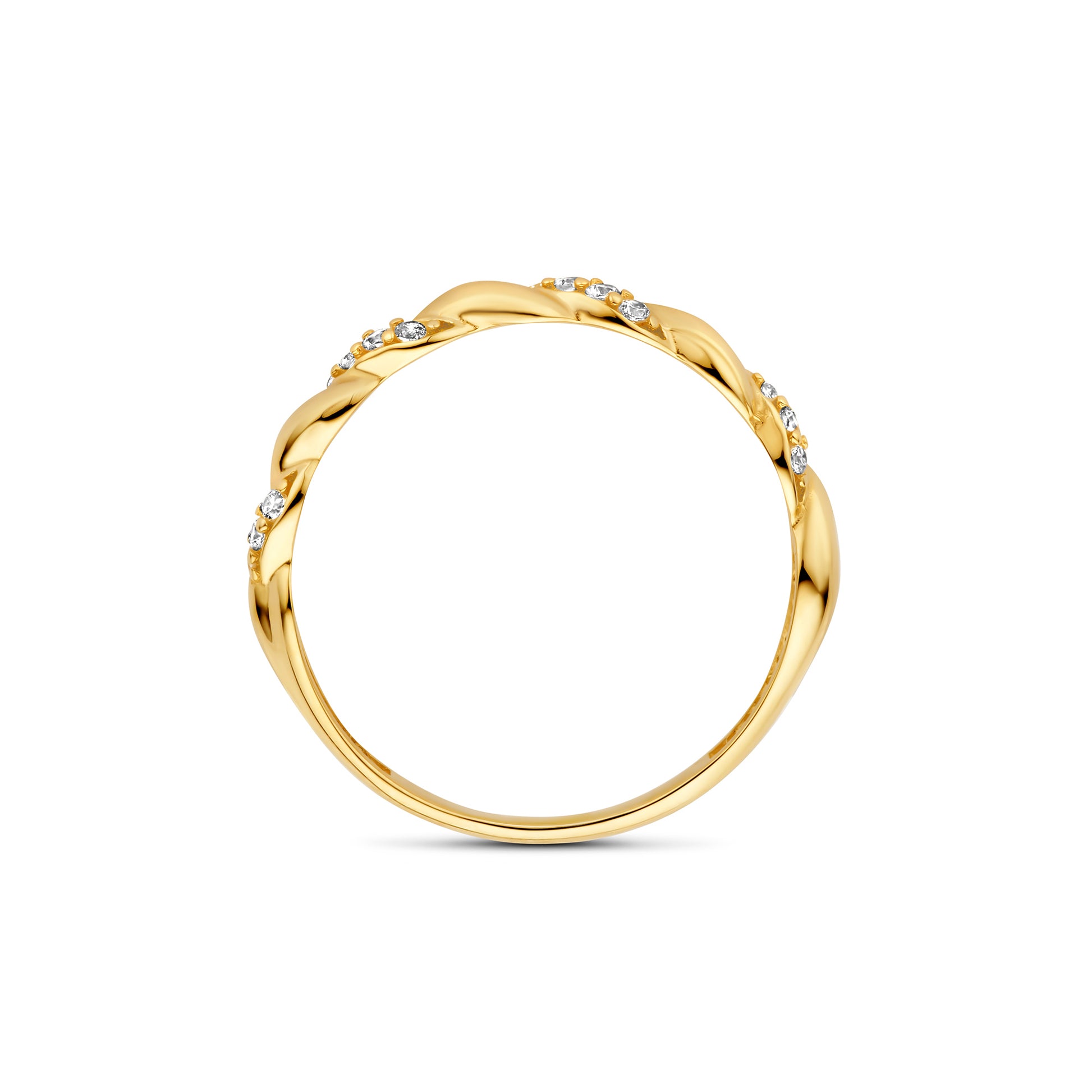 Monte Napoleone Stella 9 karat gold ring with zirconia - Beloro jewels