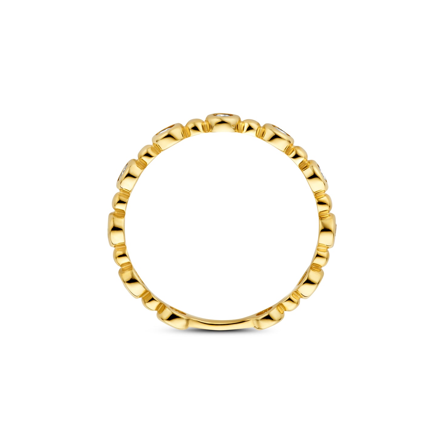 Monte Napoleone Stella 9 karat gold ring with zirconia - Beloro jewels