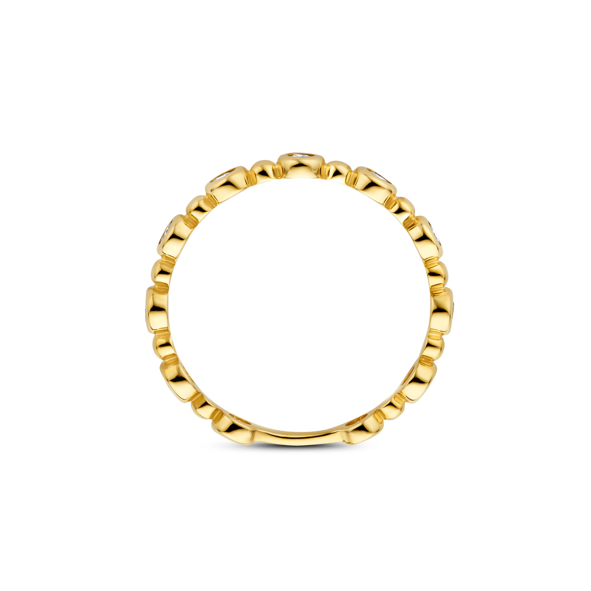Monte Napoleone Stella 9 karat gold ring with zirconia - Beloro jewels