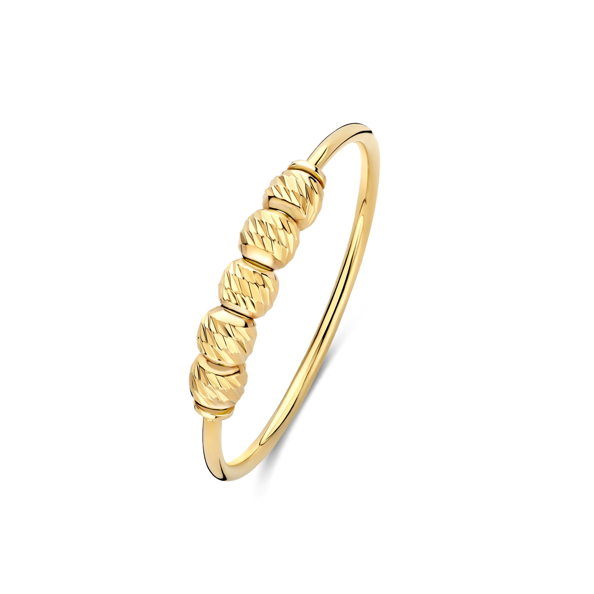 Quadrilatero Julia 9 karat gold ring with beads - Beloro jewels