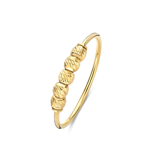 Quadrilatero Julia 9 karat gold ring with beads - Beloro jewels