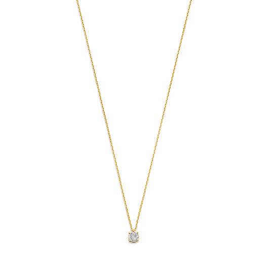 Monte Napoleone Stella 9 karat gold necklace with zirconia - Beloro jewels