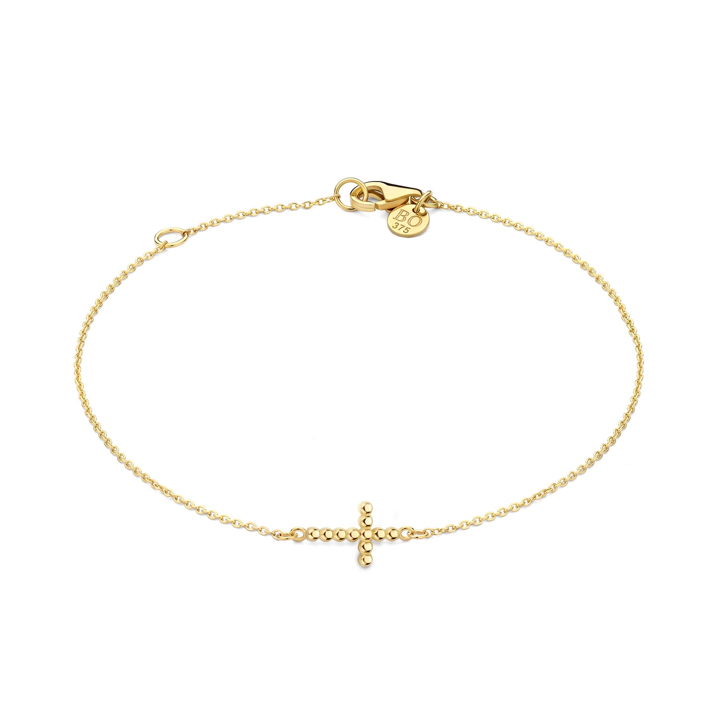 La Rinascente Donatella 9 karat gold bracelet with cross - Beloro jewels
