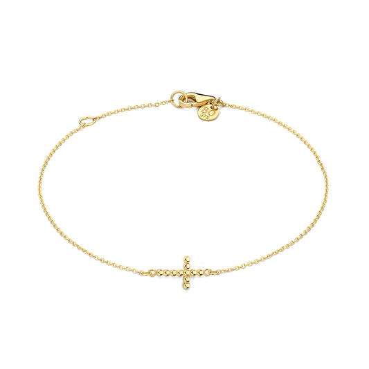 La Rinascente Donatella 9 karat gold bracelet with cross - Beloro jewels