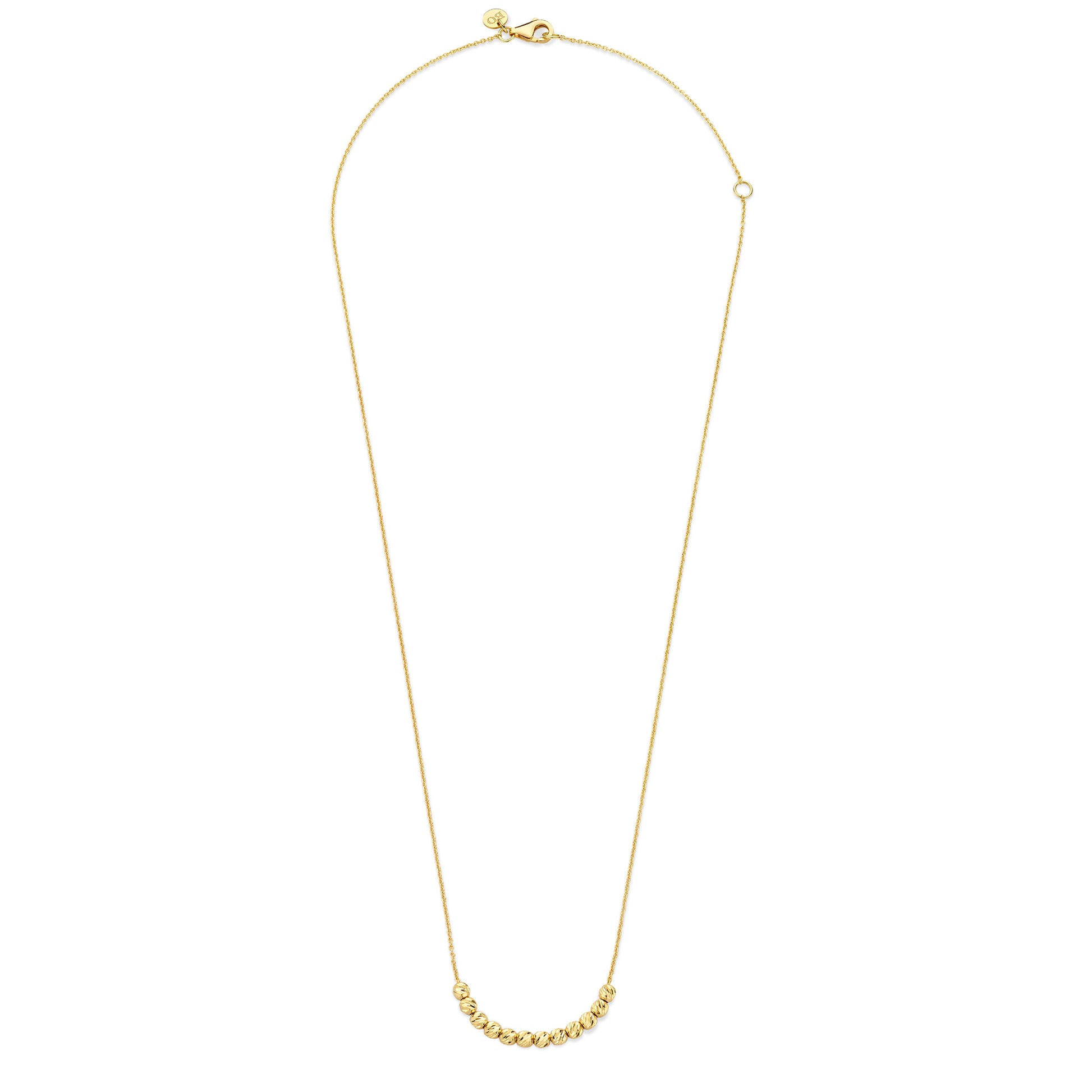 Quadrilatero Julia 9 karat gold necklace with beads - Beloro jewels