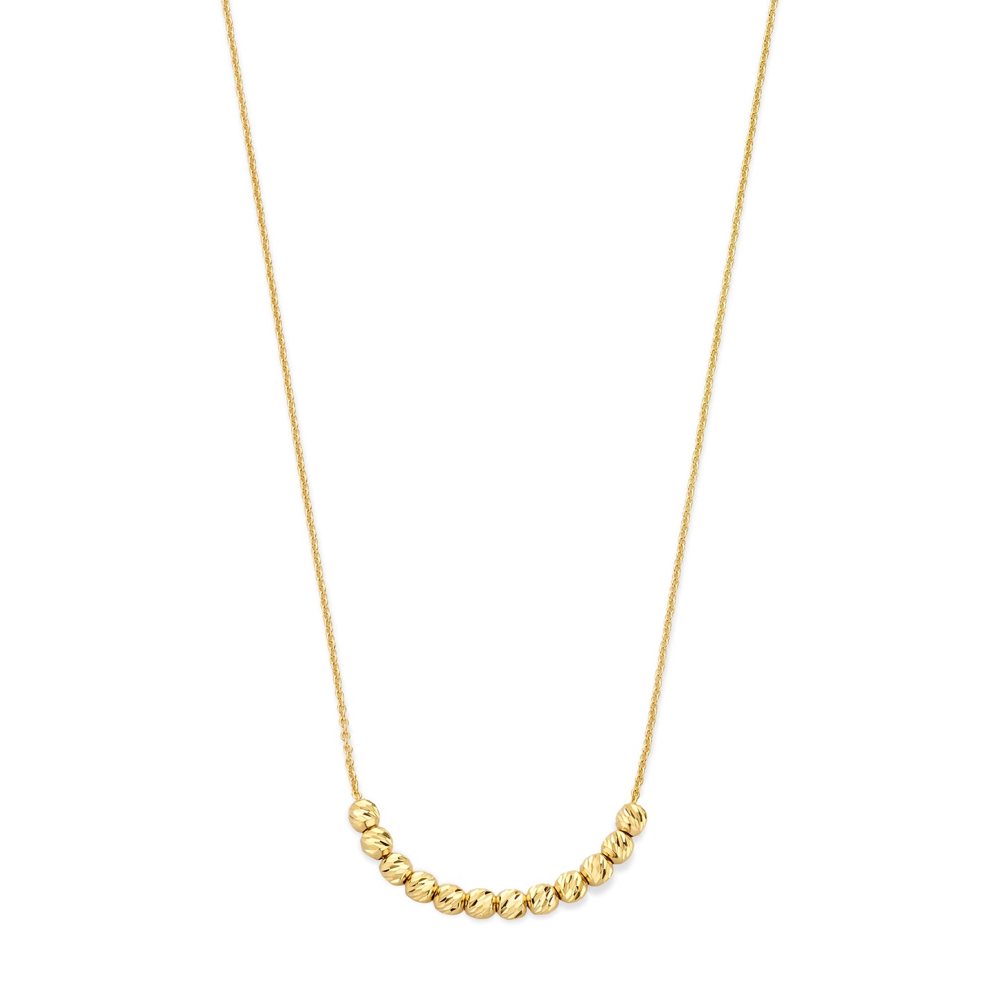 Quadrilatero Julia 9 karat gold necklace with beads - Beloro jewels