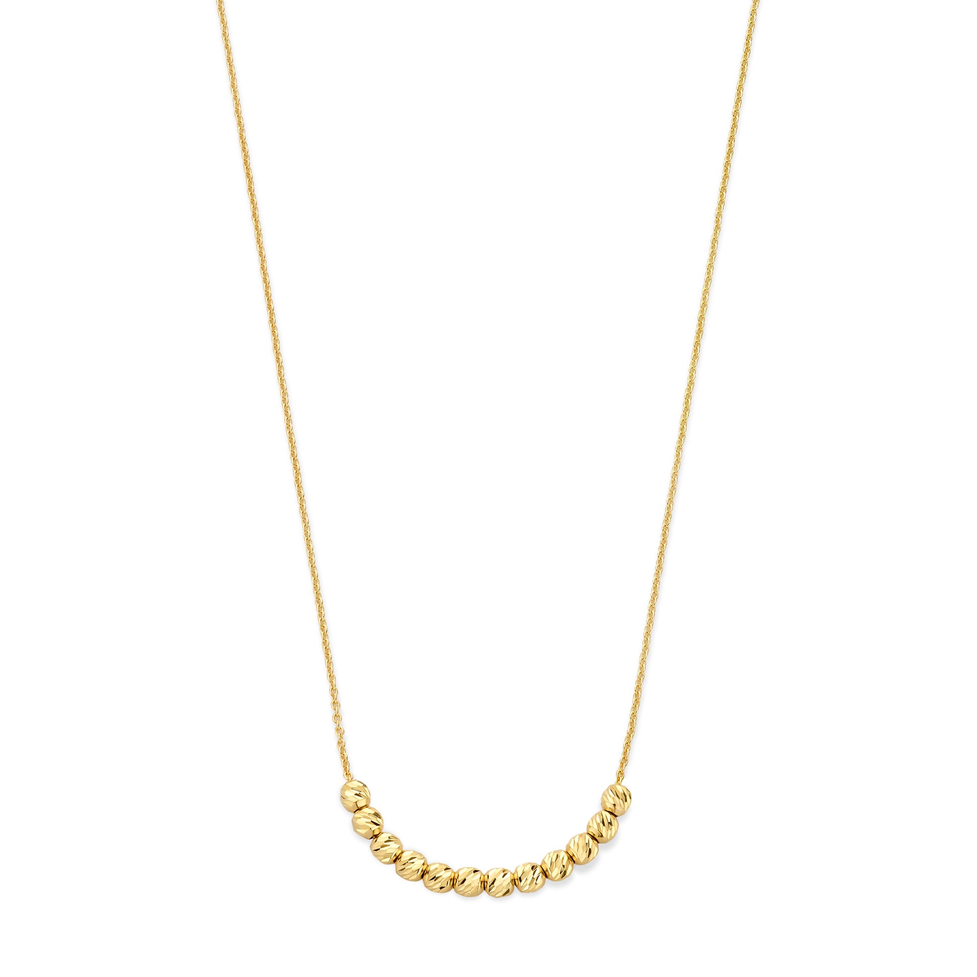 Quadrilatero Julia 9 karat gold necklace with beads - Beloro jewels