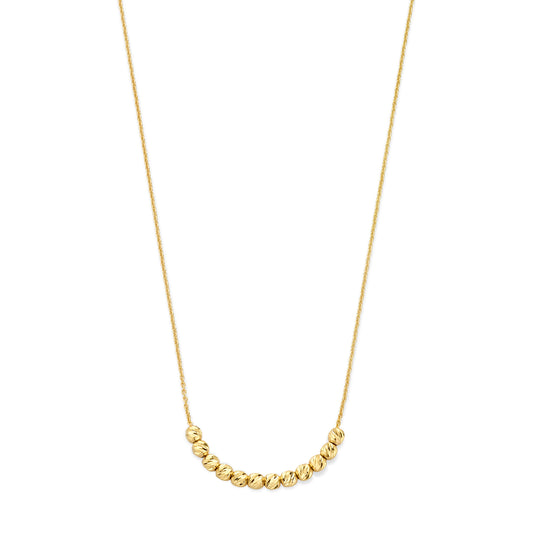 Quadrilatero Julia 9 karat gold necklace with beads - Beloro jewels