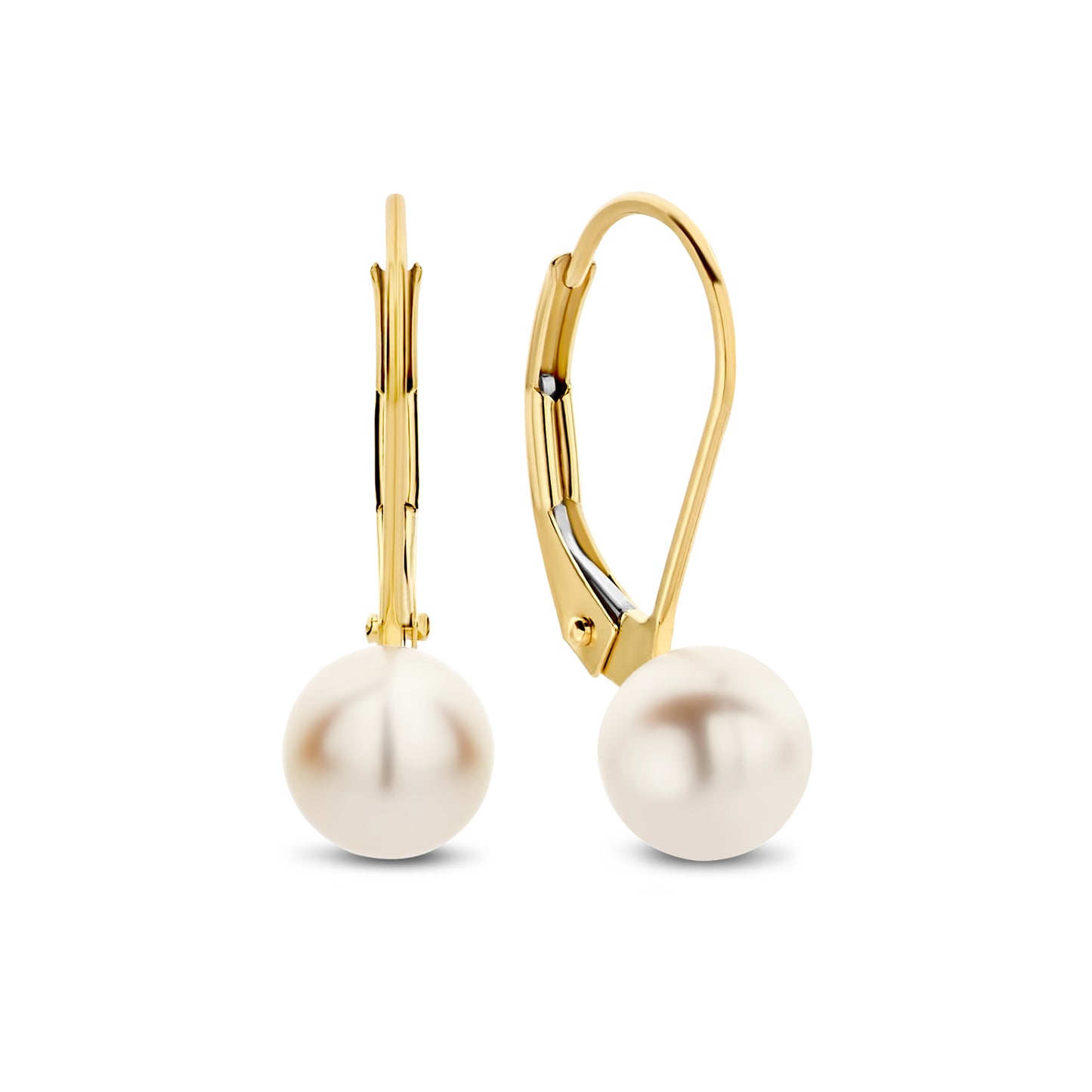 Regalo d'Amore 9 karaat gold hoop earrings and ear studs gift set with pearls - Beloro jewels