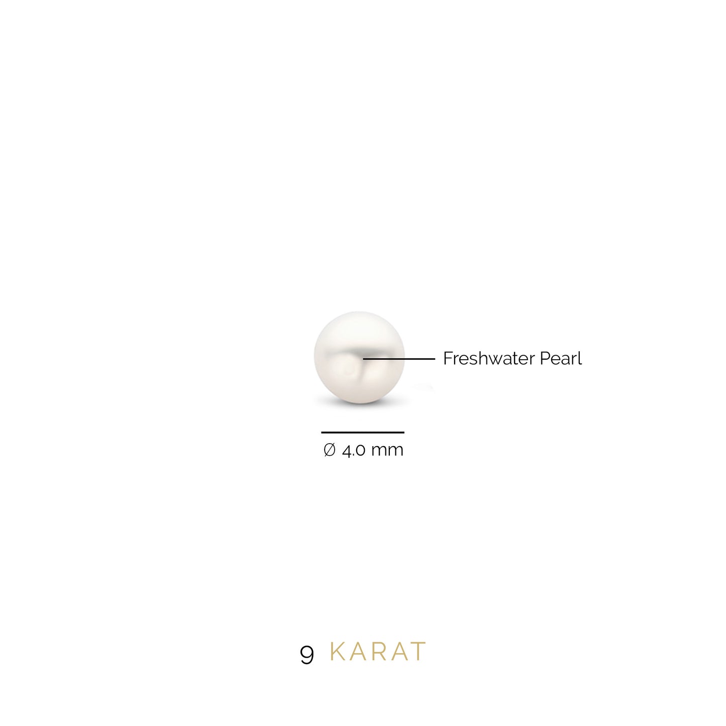 Regalo d'Amore 9 karaat gold hoop earrings and ear studs gift set with pearls - Beloro jewels