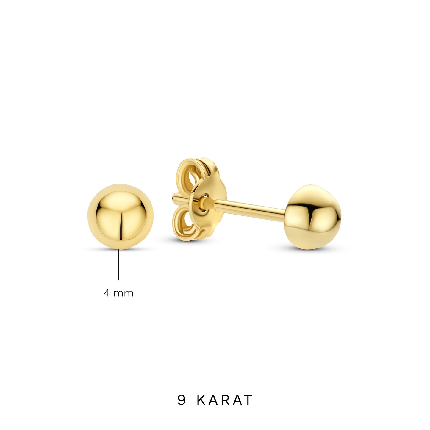 Regalo d'Amore 9 karat gold earrings set with stars - Beloro jewels