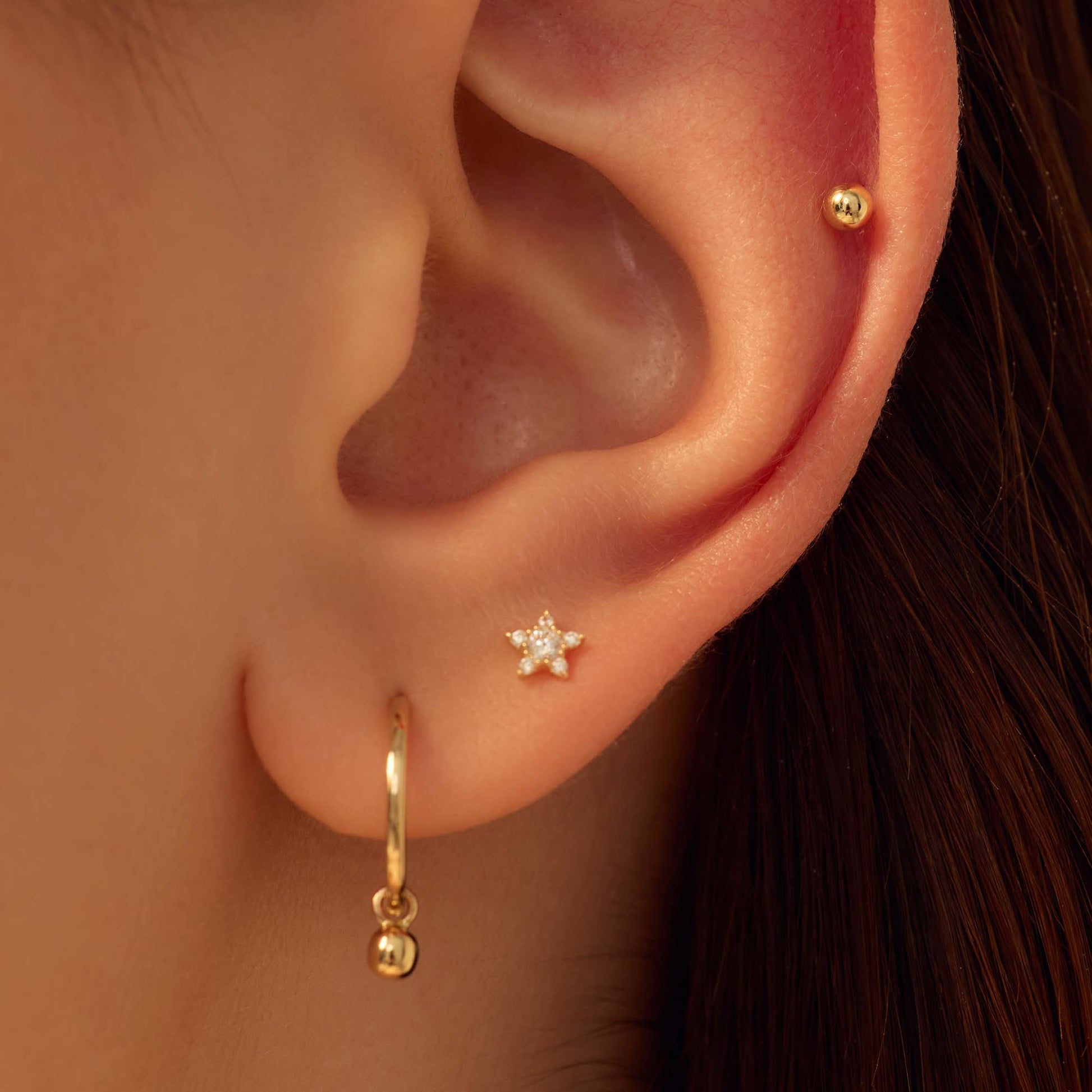 Navigli Isidora 9 karat gold piercing - Beloro jewels