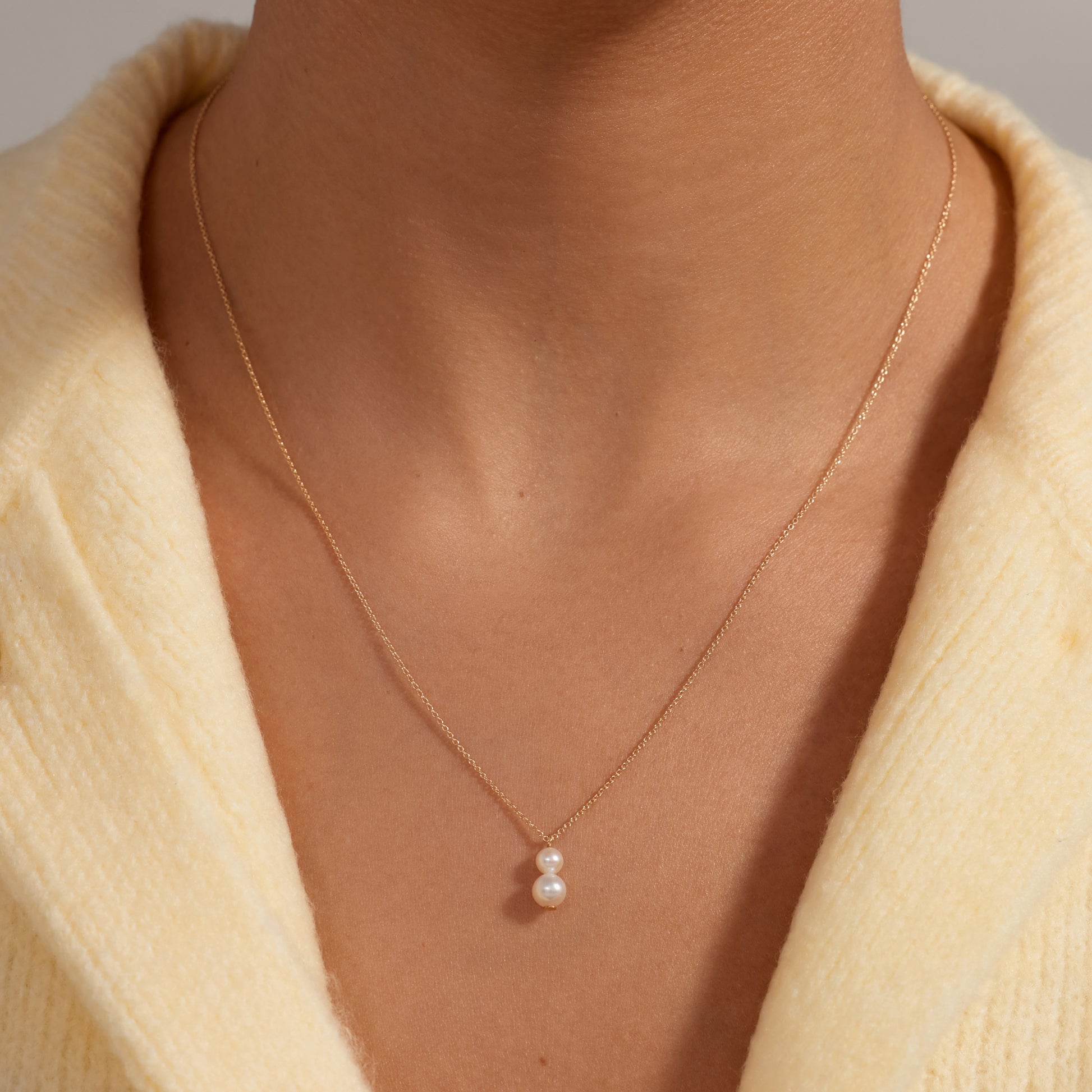 Monte Napoleone Perla 9 karat gold necklace with pearls - Beloro jewels