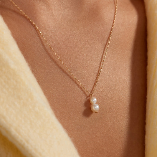 Monte Napoleone Perla 9 karat gold necklace with pearls - Beloro jewels