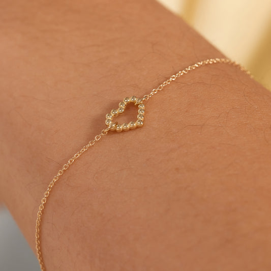 La Rinascente Giulia 9 karat gold bracelet with heart - Beloro jewels
