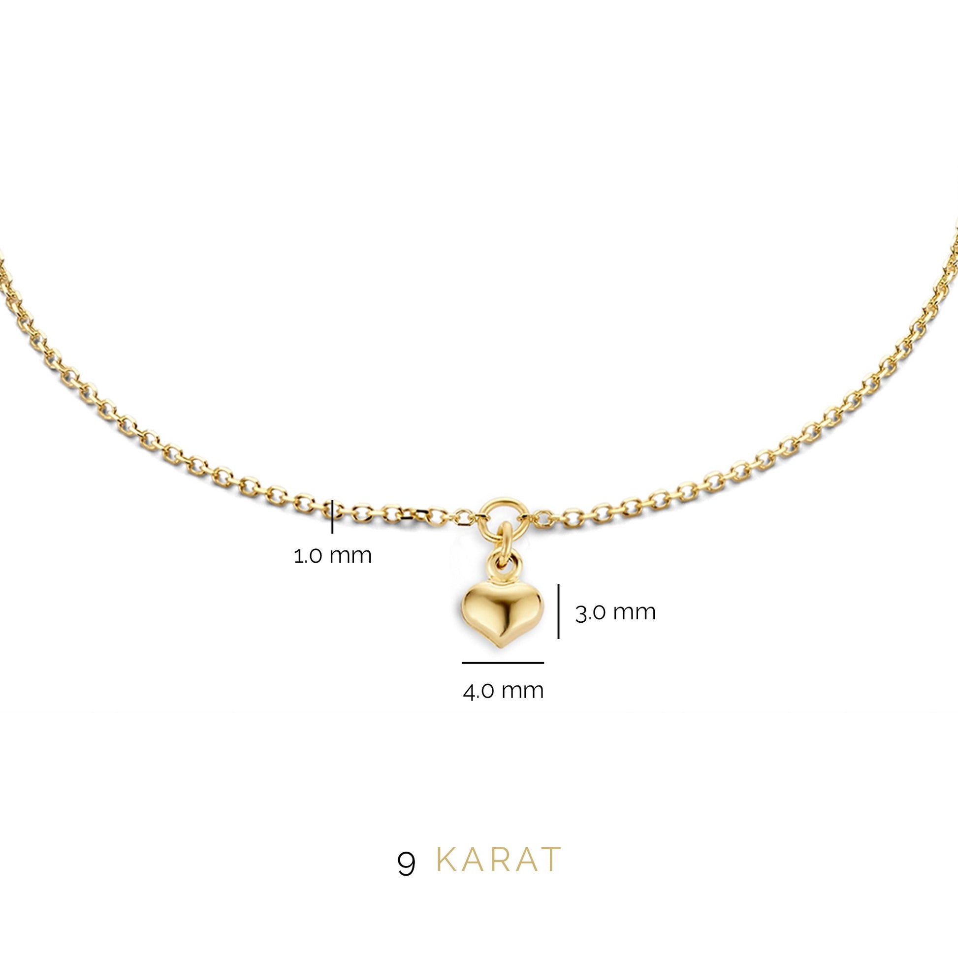 Della Spiga Giulietta 9 karat gold bracelet with heart - Beloro jewels