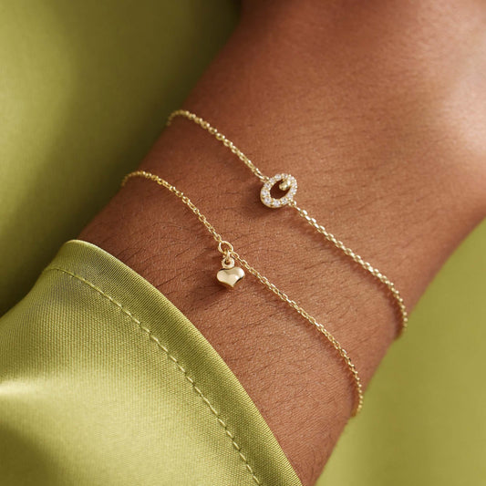 Della Spiga Giulietta 9 karat gold bracelet with heart - Beloro jewels