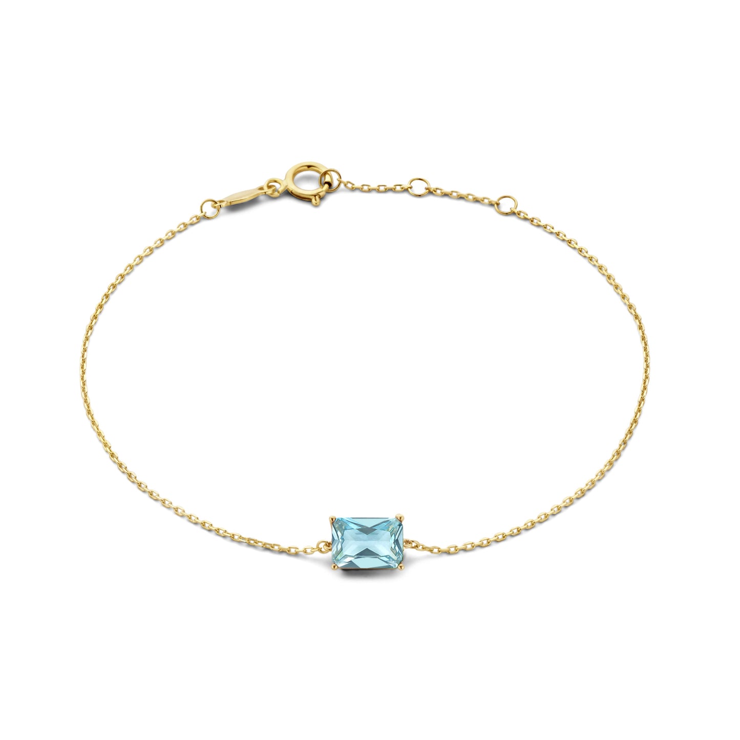 La Milano Colori Aurora 9 karat gold bracelet with blue zirconia - Beloro jewels