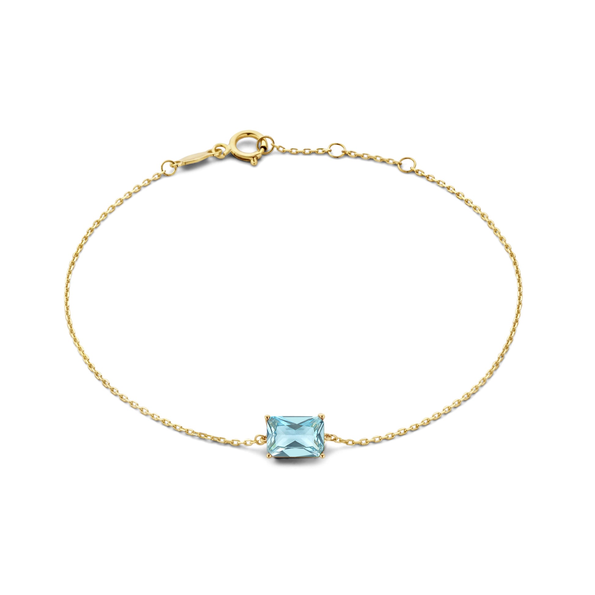 La Milano Colori Aurora 9 karat gold bracelet with blue zirconia - Beloro jewels
