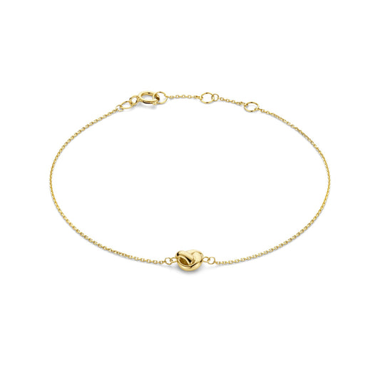 Regalo d'Amore 9 karat gold bracelet and ear studs gift set with knot - Beloro jewels