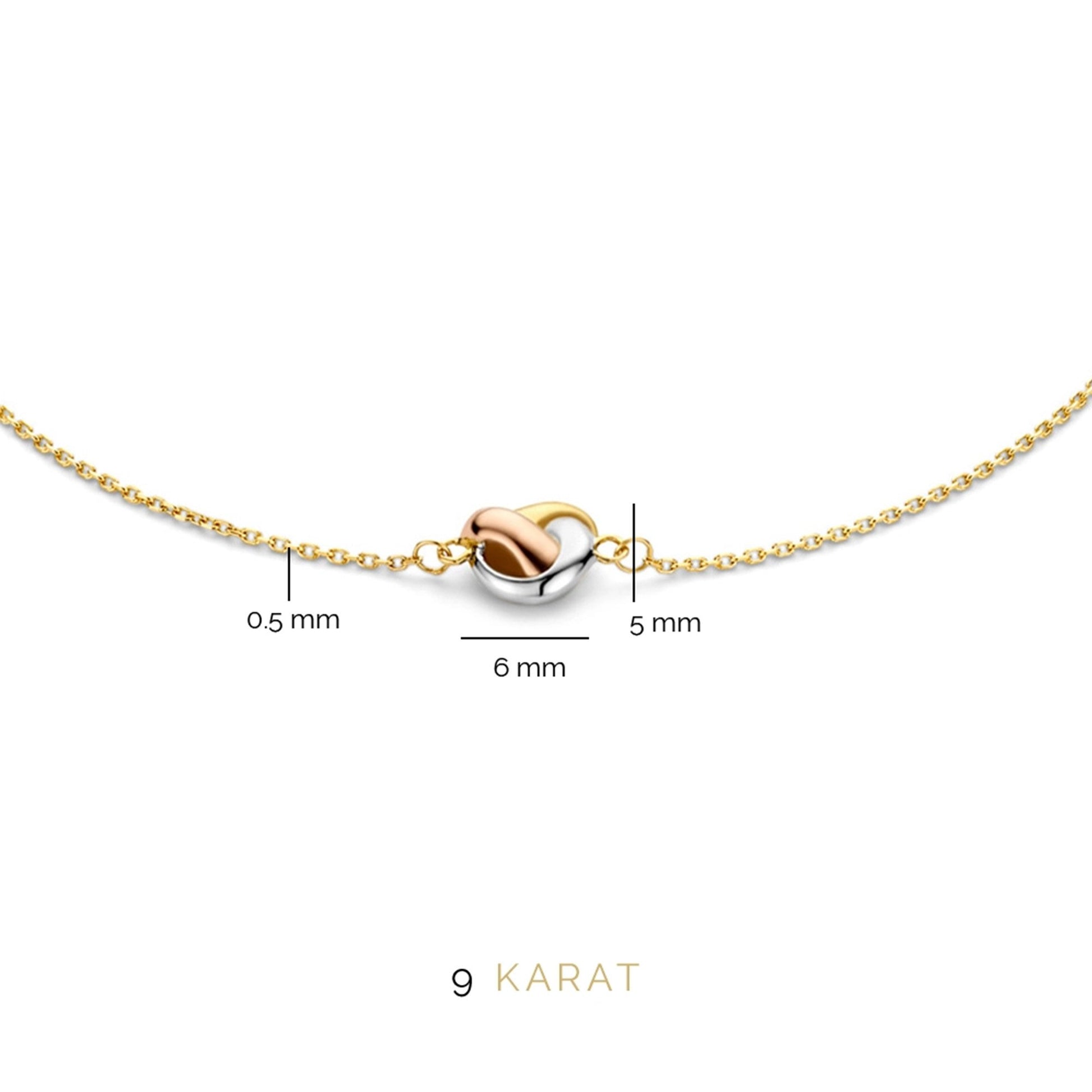 Della Spiga Mira 9 karat gold bracelet with knot - Beloro jewels