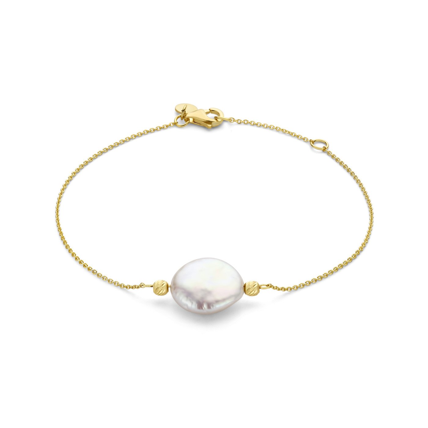 Monte Napoleone Alcinia 9 karat gold bracelet with freshwater pearl - Beloro jewels