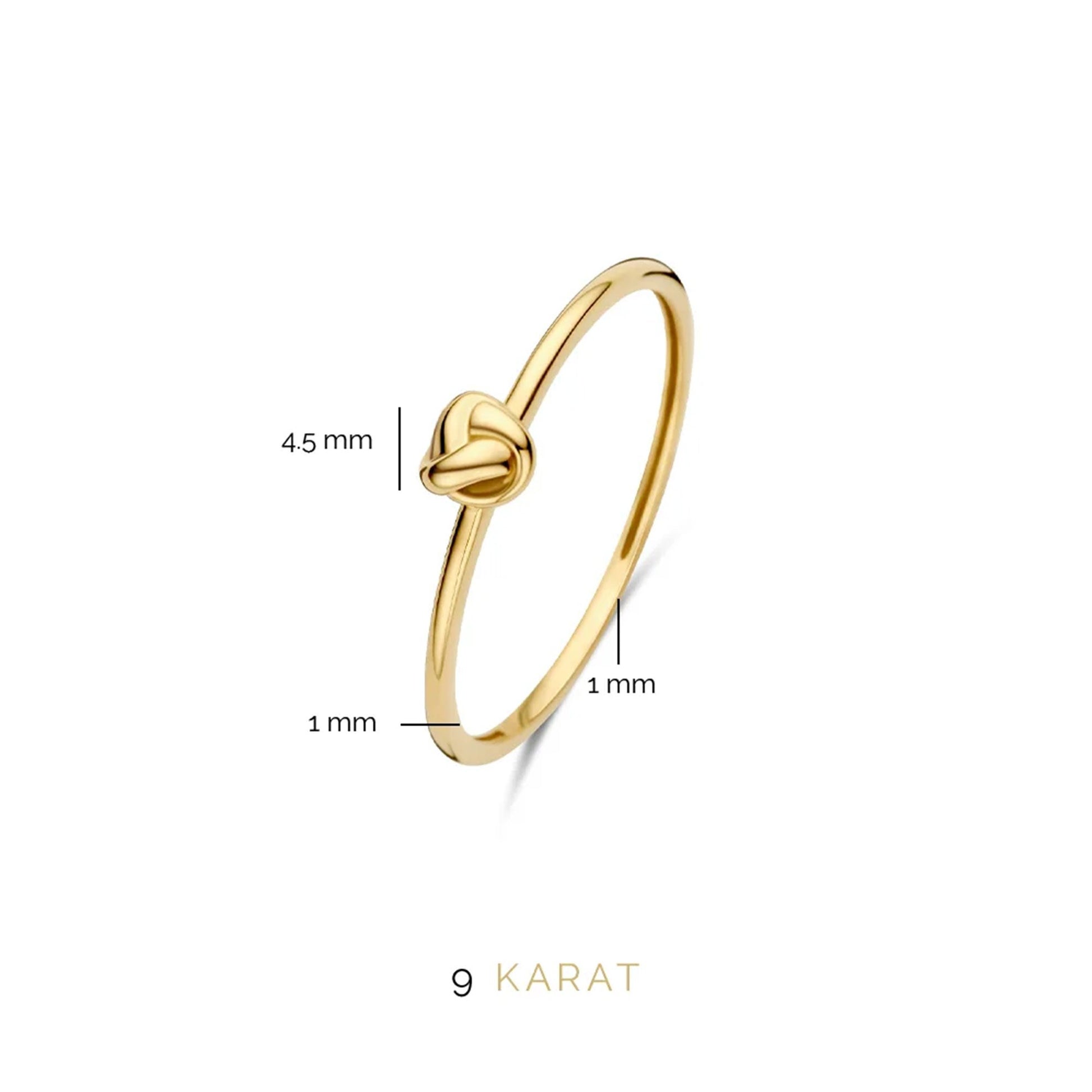 Della Spiga Emilia 9 karat gold ring with knot - Beloro jewels